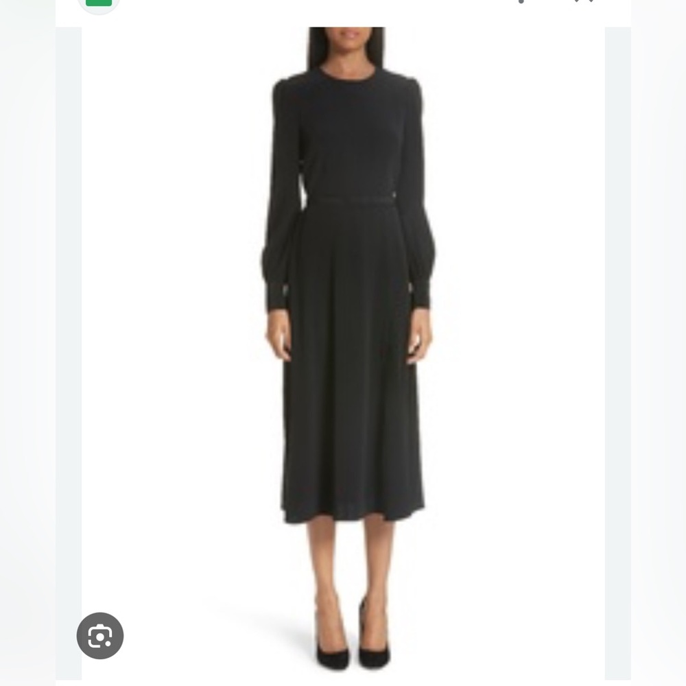 Co essentials pleated panel midi dress